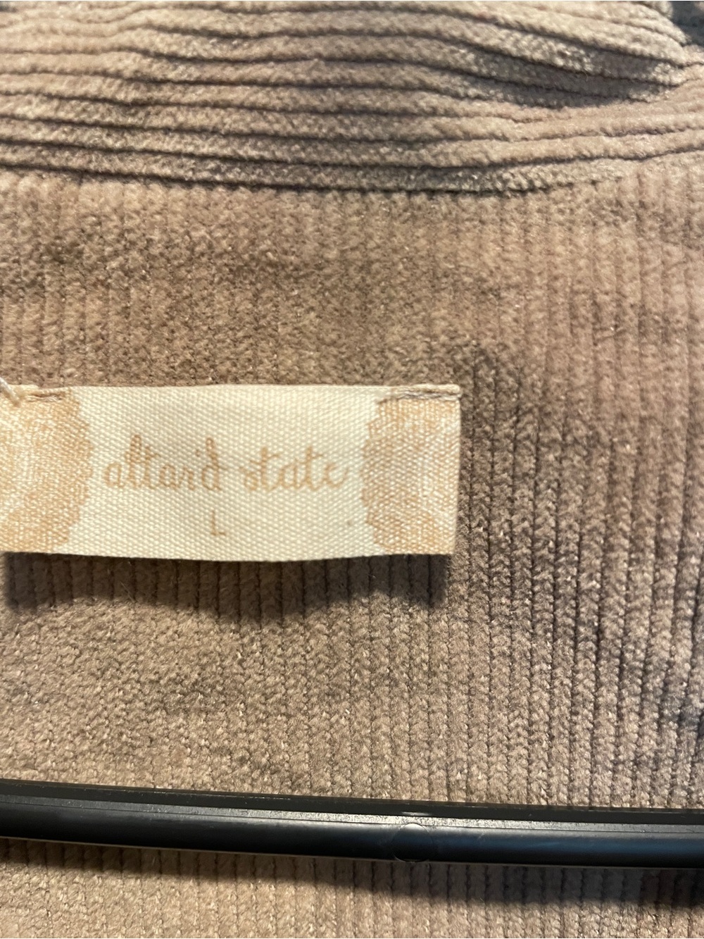 Altar'd State Taupe Corduroy Blazer women’s size L - Picture 2 of 5